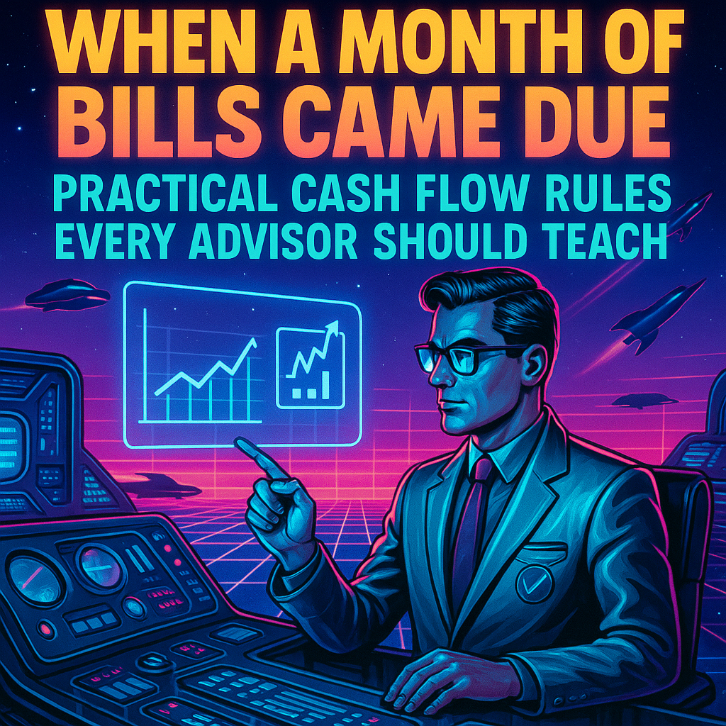 When a Month of Bills Came Due: Practical Cash Flow Rules Every Advisor Should Teach